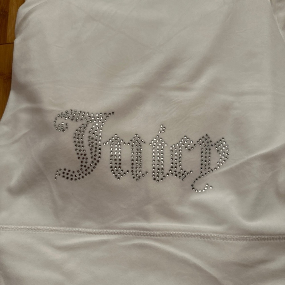Juicy Couture Rhinestone Logo White Velour Tracksuit - Picture 4 of 11